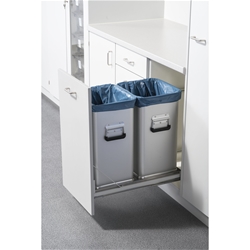 Zarges Alu-Abfallsammler, IM: 300x264x493mm, eloxiert, stapelbar, ca. 39l Nr. 46084