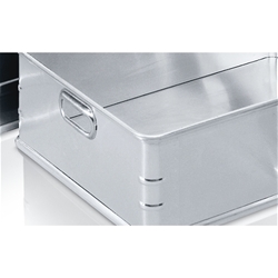 Zarges Alu-Kasten K270,155l, IM: 720x540x400mm, Schalengriffe, umlaufende Sicken und Ecksicken Nr. 40551