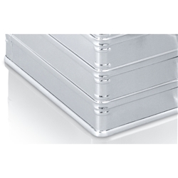 Zarges Alu-Kasten K270,155l, IM: 720x540x400mm, Schalengriffe, umlaufende Sicken und Ecksicken Nr. 40551