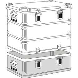 Zarges Alu-Kiste K 470 Plus OT, IM: 550x350x380mm, nur in Verbindung mit Unterteil verwendbar Nr. 40502