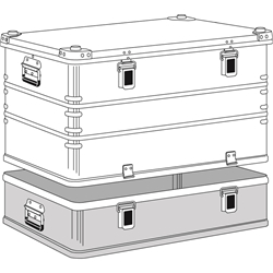 Zarges Alu-Kiste K 470 Plus OT, IM: 750x550x380mm, nur in Verbindung mit Unterteil verwendbar Nr. 40505