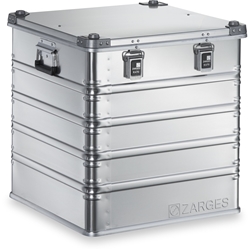 Zarges Alu-Kiste K 470, 175l, IM: 550x550x580mm, umlaufende Dichtung, Edelstahlscharnierband Nr. 40836