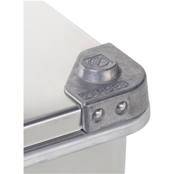 Zarges Alu-Kiste K 470, 67l, IM: 550x550x220mm, umlaufende Dichtung, Edelstahlscharnierband Nr. 40849