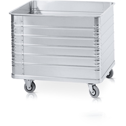 Zarges Alu-Wagen W170, 655l, IM: 1250x700x750mm, 2 Lenk- und 2 Bockrollen, Ø 125mm Nr. 40635