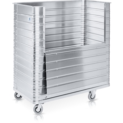 Zarges Alu-Wagen W171, 350l, IM: 900x500x780mm, eine Längsseite zur Hälfte abklappbar Nr. 40633