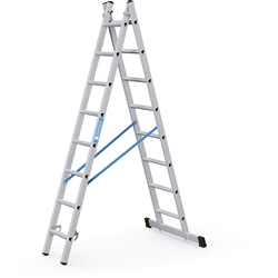 Zarges Combimaster DX Kombileiter 2x8 Sprossen, Leiterlänge max. 3,82m, Arbeitshöhe 4,90m Nr. 44868