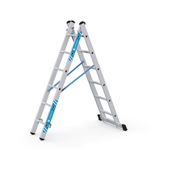 Zarges Combimaster Plus X Kombileiter 2x6 Sprossen, Leiterlänge max. 2,98m, Arbeitshöhe 3,80m Nr. 42566