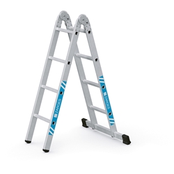 Zarges Combimaster X Mehrzweckleiter 2x4 Sprossen, Leiterlänge max. 2,50m, Arbeitshöhe 3,35m Nr. 41941
