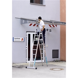 Zarges Combimaster X Mehrzweckleiter 2x4 Sprossen, Leiterlänge max. 2,50m, Arbeitshöhe 3,35m Nr. 41941