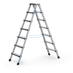 Zarges Comfortstep B Stehleiter 2x7 Stufen, Leiterlänge 1,92m, Arbeitshöhe 3,25m Nr. 41436