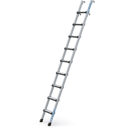 Zarges Comfortstep LH Regalleiter 9 Stufen, senkrechte Einhängehöhe bis 2,44m Nr. 41405