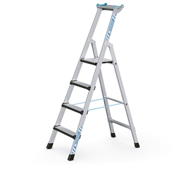Zarges Comfortstep S Stehleiter 4 Stufen, Plattformhöhe 1,00m, Arbeitshöhe 3,00m Nr. 41422
