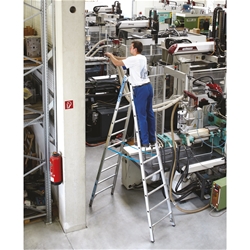 Zarges Coni B LM-Stehleiter 2x7 Sprossen, Leiterlänge 2,06m, Arbeitshöhe 3,25m Nr. 40277