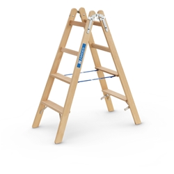 Zarges Crestastep B Holz-Leiter 2x4 Stufen, Leiterlänge 1,20m, Arbeitshöhe 2,50m Nr. 40025