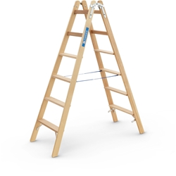 Zarges Crestastep B Holz-Leiter 2x6 Stufen, Leiterlänge 1,81m, Arbeitshöhe 3,05m Nr. 40027