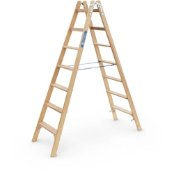Zarges Crestastep B Holz-Leiter 2x7 Stufen, Leiterlänge 2,09m, Arbeitshöhe 3,30m Nr. 40028