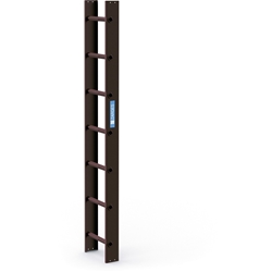 Zarges Dachleiter 2,00m Braun beschichtet, 7 Sprossen Nr. 41392