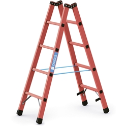 Zarges EFA B Kunststoff-Stehleiter 2x4 Sprossen, Leiterlänge 1,32m, Arbeitshöhe 2,60m Nr. 41261