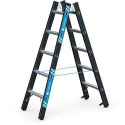 Zarges Megastep B Stehleiter 2x5 Sprossen, Leiterlänge 1,50m, Arbeitshöhe 2,75m Nr. 41190