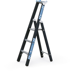 Zarges Megastep S Stehleiter 3 Sprossen, Plattformhöhe 0,80m, Arbeitshöhe 2,80m Nr. 41145