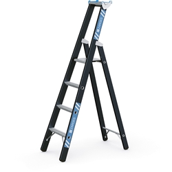 Zarges Megastep S Stehleiter 4 Sprossen, Plattformhöhe 1,06m, Arbeitshöhe 3,10m Nr. 41146