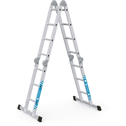 Zarges Multitec M Vielzweckleiter 2x3+2x4 Sprossen, Leiterlänge max. 4,19m, Arbeitshöhe 5,00m Nr. 42378