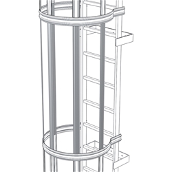 Zarges Rückenschutzstrebe verzinkt, 1400mm Nr. 43245
