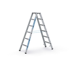 Zarges Saferstep B Stufen-Stehleiter 2x6 Stufen, Leiterlänge 1,70m, Arbeitshöhe 3,05m Nr. 41306