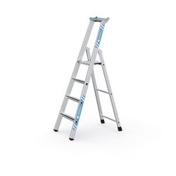 Zarges Saferstep S Stehleiter 4 Stufen, Plattformhöhe 1,06m, Arbeitshöhe 3,10m Nr. 41374