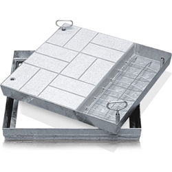 Zarges Schachtabdeckung Stahl verzinkt, Schachtmaß 450x450mm Nr. 47030
