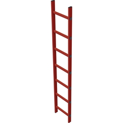 Zarges Schachtleiter aus GFK, LW=400mm, 6 Sprossen Leiterlänge ca. 1,68m Nr. 47373