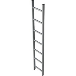 Zarges Schachtleiter Stahl verzinkt, LW= 400mm, 4 Sprossen Leiterlänge ca. 1,12m Nr. 47331