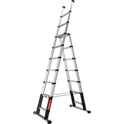 Zarges Teleskop Kombileiter 9 Stufen, Leiterlänge max. 3,00m, Arbeitshöhe 4,20m Nr. 41188