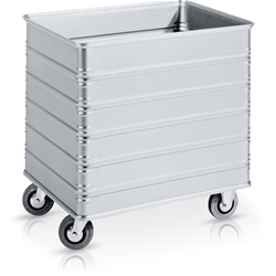 Zarges Transportwagen W182 eloxiert, IM: 700x560x590mm, 2 Lenk- und 2 Bockrollen, Ø 125mm Nr. 40661