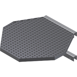 Zarges Umstiegsplattform 8-eckig, Stahl verzinkt, 700x700mm Nr. 43266