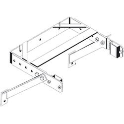 Zarges Wandhalter verstellbar, Edelstahl V4A, Wandabstand 400-600mm Nr. 44260