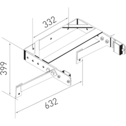 Zarges Wandhalter verstellbar, Stahl verzinkt, Wandabstand 400-600mm Nr. 43260