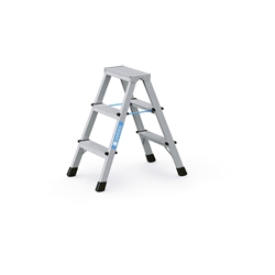 Zarges XLstep B Stufen-Stehleiter 2x3 Stufen, Leiterlänge 0,82m, Arbeitshöhe 2,25m Nr. 41263