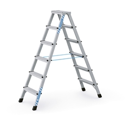 Zarges XLstep B Stufen-Stehleiter 2x6 Stufen, Leiterlänge 1,63m, Arbeitshöhe 3,00m Nr. 41266