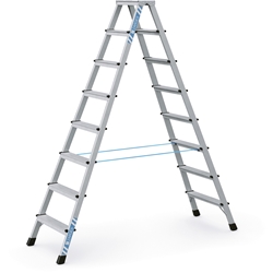 Zarges XLstep B Stufen-Stehleiter 2x8 Stufen, Leiterlänge 2,17m, Arbeitshöhe 3,50m Nr. 41268