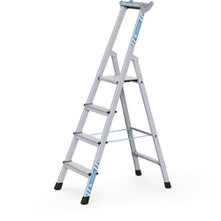 Zarges XLstep S Stufen-Stehleiter 4 Stufen, Plattformhöhe 0,99m, Arbeitshöhe 3,00m Nr. 41224