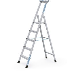 Zarges XLstep S Stufen-Stehleiter 5 Stufen, Plattformhöhe 1,24m, Arbeitshöhe 3,25m Nr. 41225