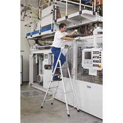 Zarges XLstep S Stufen-Stehleiter 5 Stufen, Plattformhöhe 1,24m, Arbeitshöhe 3,25m Nr. 41225