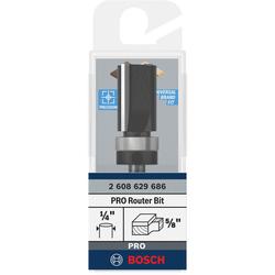 Bosch PRO Bündigfräser, obenliegendes Führungskugellager, Ø 5/8 Zoll x L 1 Zoll, Schaft 1/4 Zoll Nr. 2608629686