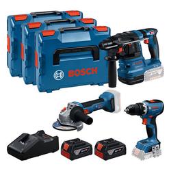 Bosch Combo Kit 18V-Set mit 3 Werkzeugen: GSR + GBH + GWS + 2x Akku GBA 5.0Ah + GAL 18V-40 Nr. 0615A5009G