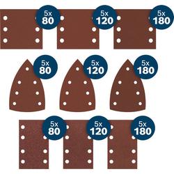 Bosch EXPERT C430 Schleifpapier-Set, 115x107/100x150/80x133mm, K80,5/120,5/180, 45-tlg. Nr. 2608623346