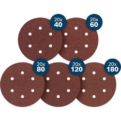 Bosch EXPERT C430 Schleifpapier-Set, K40/60/80/120/180, 150mm, 100-tlg., Starter Pack Nr. 2608623341