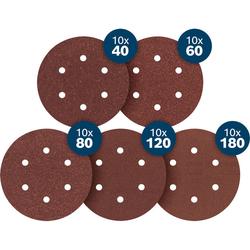 Bosch EXPERT C430 Schleifpapier-Set, K40/60/80/120/180, 150mm, 50-tlg., Starter Pack Nr. 2608623339