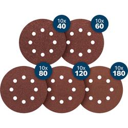 Bosch EXPERT C430 Schleifpapier-Set, K40/K60/K80/K120/K180, 125mm, 50-tlg. Nr. 2608623338