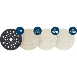 Bosch EXPERT M480 Schleifnetz-Set, 125mm, K80/120/180, 6+1 Set, Starter Pack Nr. 2608902480
